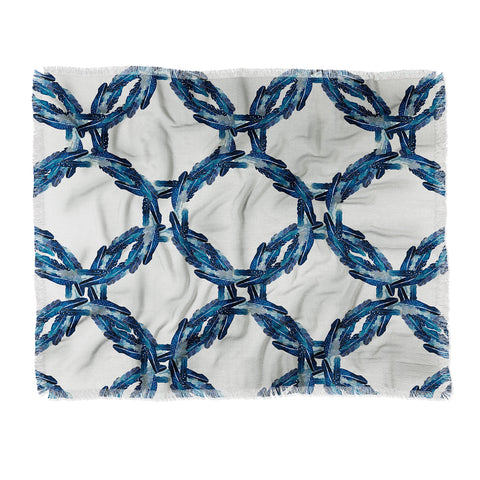 Morgan Kendall feather wreaths Throw Blanket
