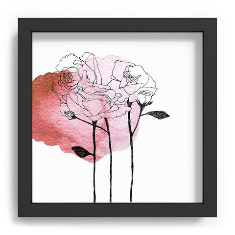 Morgan Kendall garden roses Recessed Framing Square