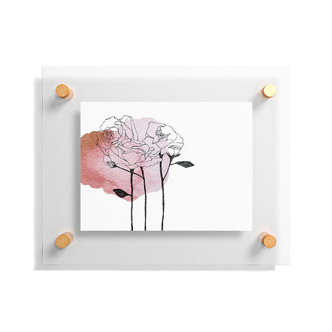 Morgan Kendall garden roses Floating Acrylic Print