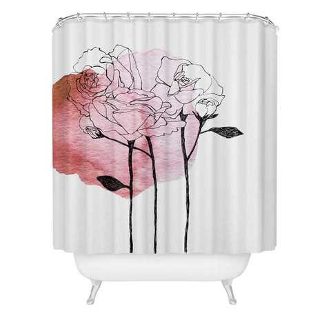 Morgan Kendall garden roses Shower Curtain