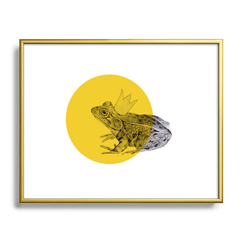 Morgan Kendall Gold Frog Prince Metal Framed Art Print