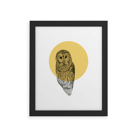Morgan Kendall Gold Owl Framed Art Print
