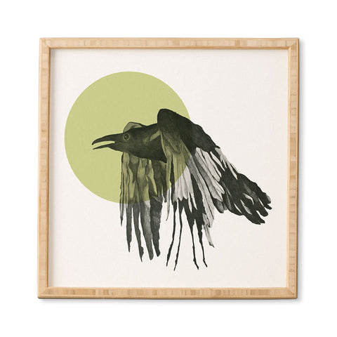 Morgan Kendall gold raven Framed Wall Art
