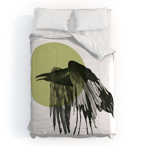 Morgan Kendall gold raven Comforter