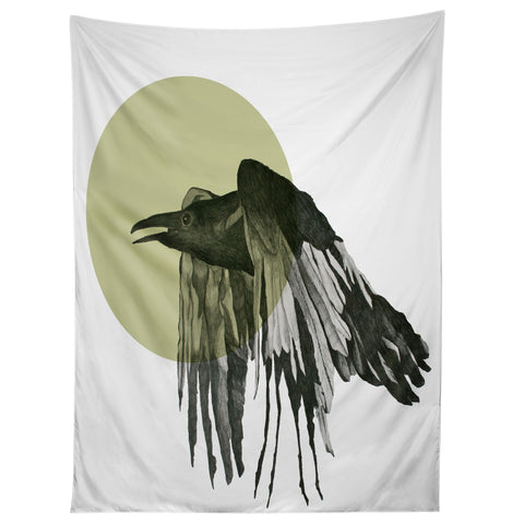 Morgan Kendall gold raven Tapestry