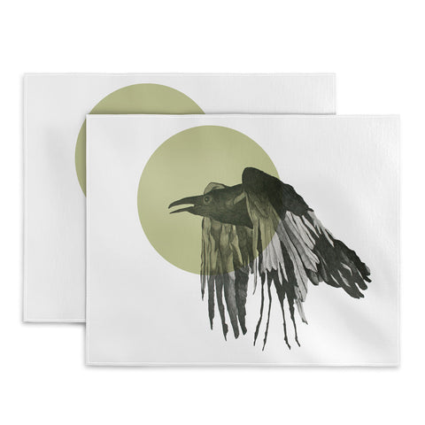 Morgan Kendall gold raven Placemat