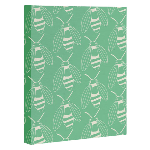 Morgan Kendall green bees Art Canvas