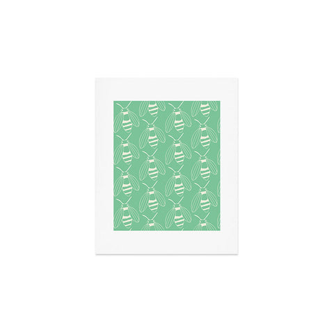 Morgan Kendall green bees Art Print