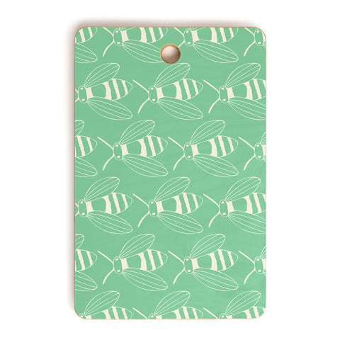 Morgan Kendall green bees Cutting Board Rectangle
