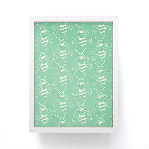 Morgan Kendall green bees Framed Mini Art Print