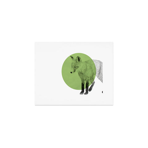 Morgan Kendall green fox Art Print