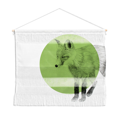 Morgan Kendall green fox Wall Hanging Landscape