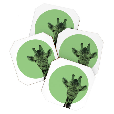 Morgan Kendall green giraffe Coaster Set