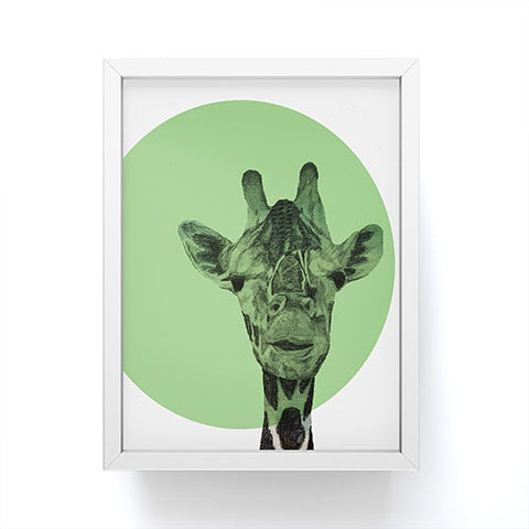 Morgan Kendall green giraffe Framed Mini Art Print
