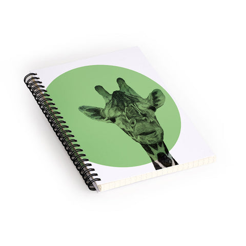 Morgan Kendall green giraffe Spiral Notebook