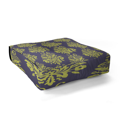 Morgan Kendall green lace Floor Pillow Square