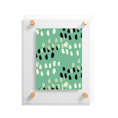 Morgan Kendall green scribbles Floating Acrylic Print