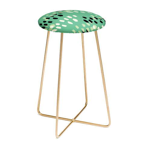 Morgan Kendall green scribbles Counter Stool