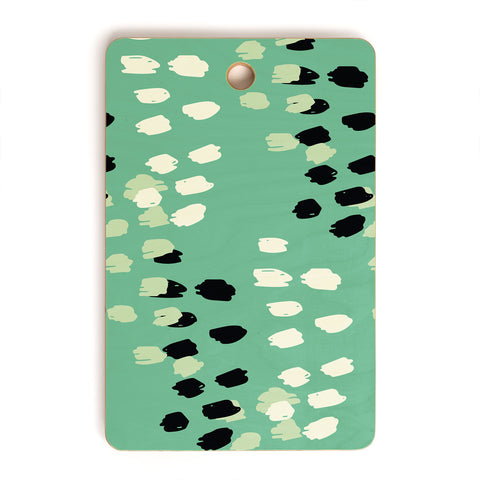 Morgan Kendall green scribbles Cutting Board Rectangle