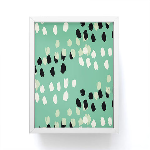 Morgan Kendall green scribbles Framed Mini Art Print