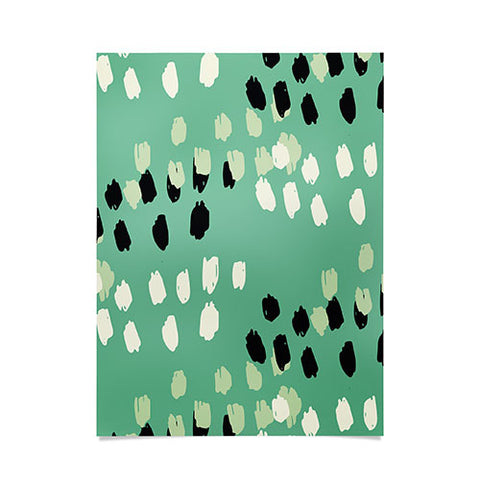 Morgan Kendall green scribbles Poster