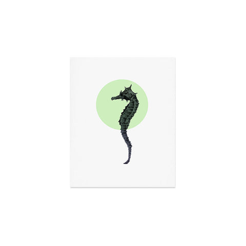 Morgan Kendall green seahorse Art Print