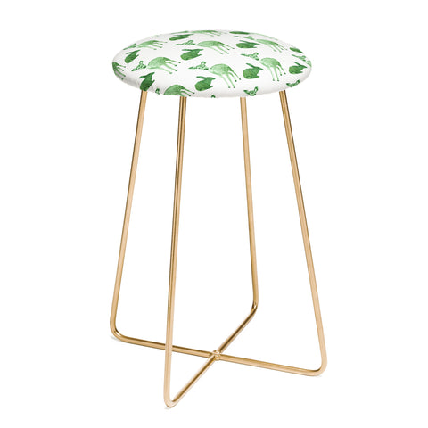 Morgan Kendall green woodland animals Counter Stool