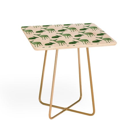 Morgan Kendall green woodland animals Side Table