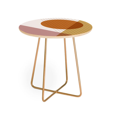Morgan Kendall Horizon Lines Round Side Table