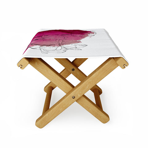 Morgan Kendall japanese magnolia blossoms Folding Stool