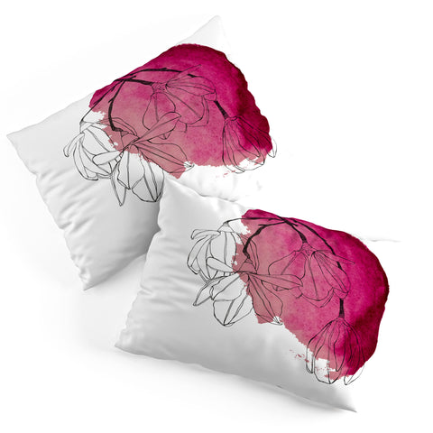 Morgan Kendall japanese magnolia blossoms Pillow Shams