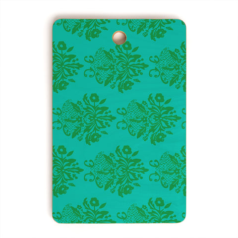 Morgan Kendall kelly green lace Cutting Board Rectangle