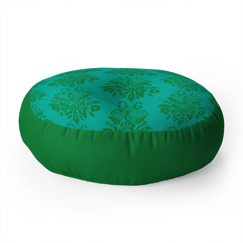 Morgan Kendall kelly green lace Floor Pillow Round