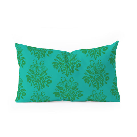 Morgan Kendall kelly green lace Oblong Throw Pillow