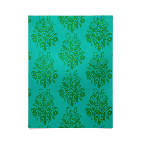Morgan Kendall kelly green lace Poster