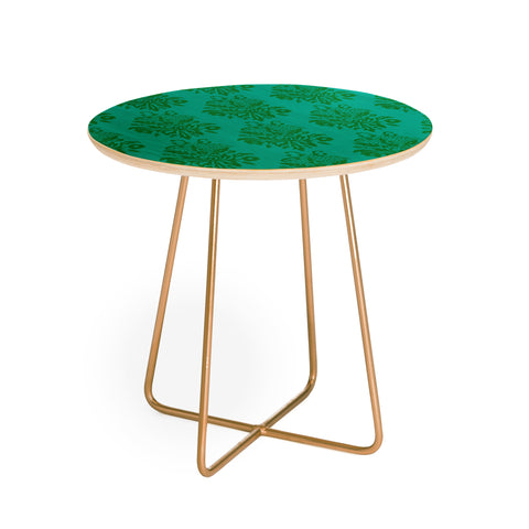Morgan Kendall kelly green lace Round Side Table