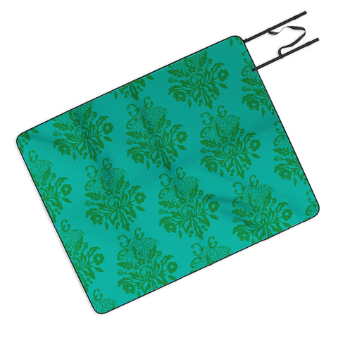 Morgan Kendall kelly green lace Picnic Blanket