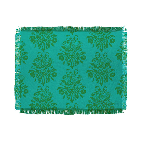 Morgan Kendall kelly green lace Throw Blanket