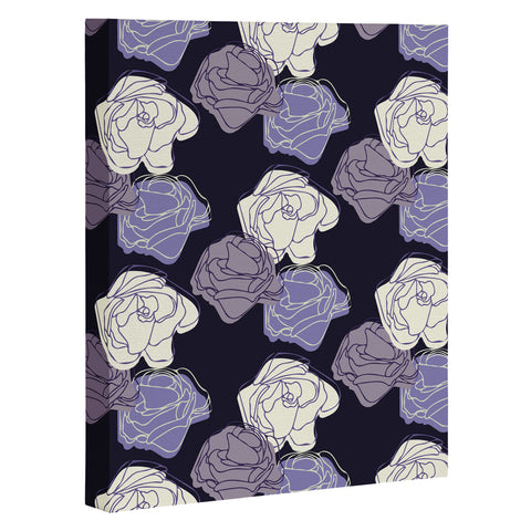 Morgan Kendall lavender roses Art Canvas