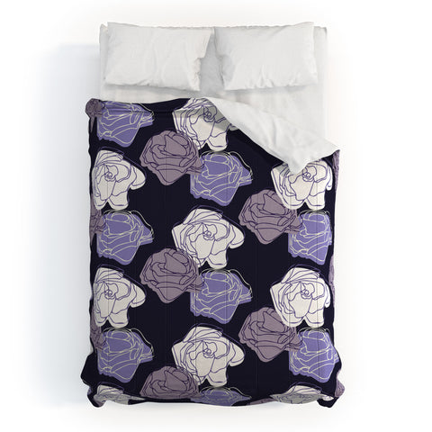 Morgan Kendall lavender roses Comforter