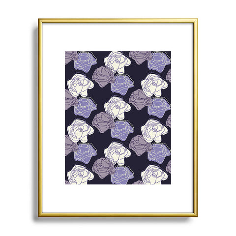 Morgan Kendall lavender roses Metal Framed Art Print