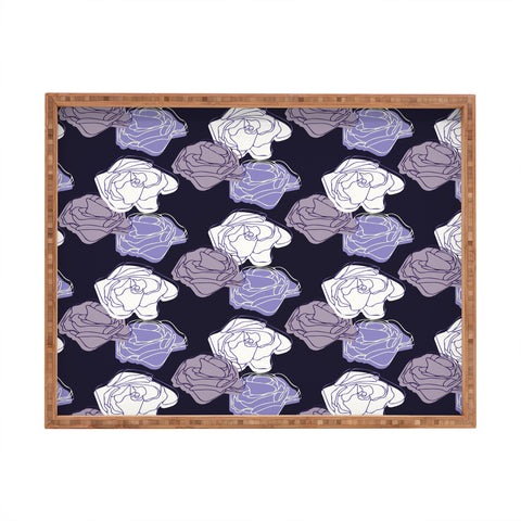 Morgan Kendall lavender roses Rectangular Tray