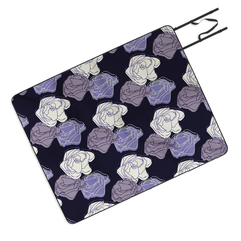 Morgan Kendall lavender roses Picnic Blanket