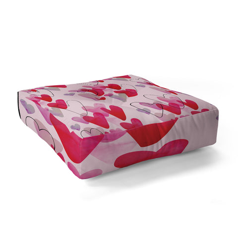 Morgan Kendall listen to my heartbeat Floor Pillow Square