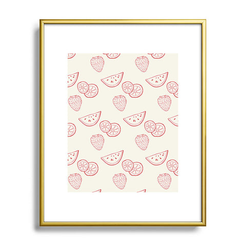 Morgan Kendall melon summer fruit Metal Framed Art Print