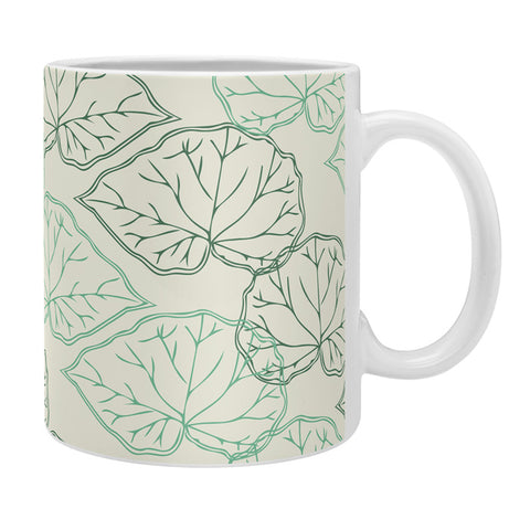 Morgan Kendall mint green leaves Coffee Mug