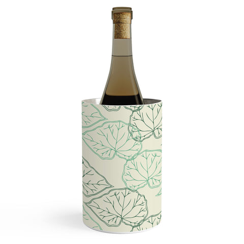 Morgan Kendall mint green leaves Wine Chiller