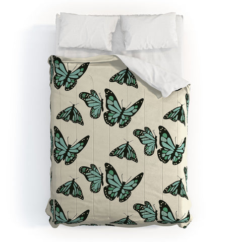 Morgan Kendall monarch butterflies Comforter