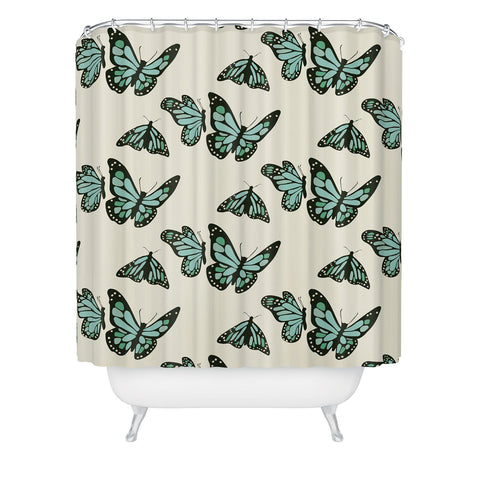 Morgan Kendall monarch butterflies Shower Curtain