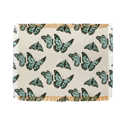 Morgan Kendall monarch butterflies Throw Blanket